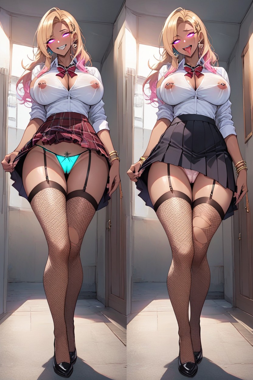 Multiple Views, Lifting Skirt, Harem Hentai AI Porn