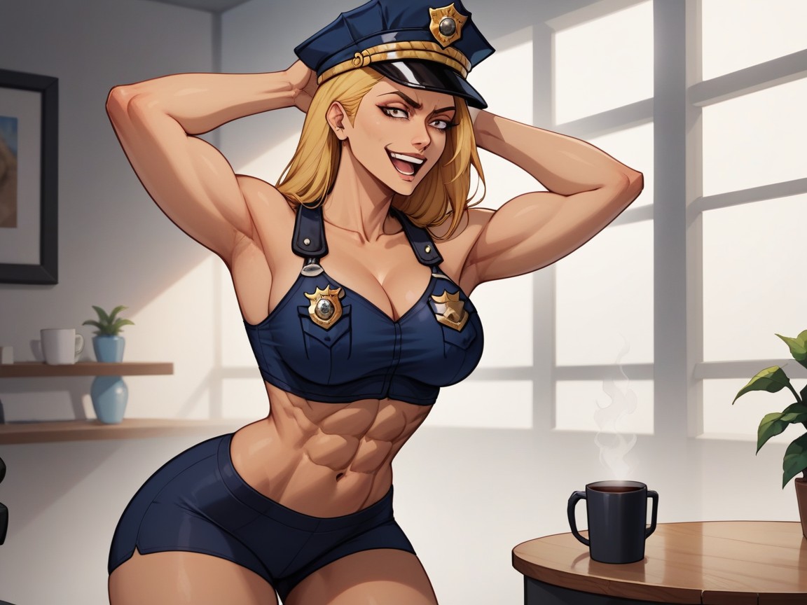 Muscled Thighs, Cute, Box Shoulders AI Porn