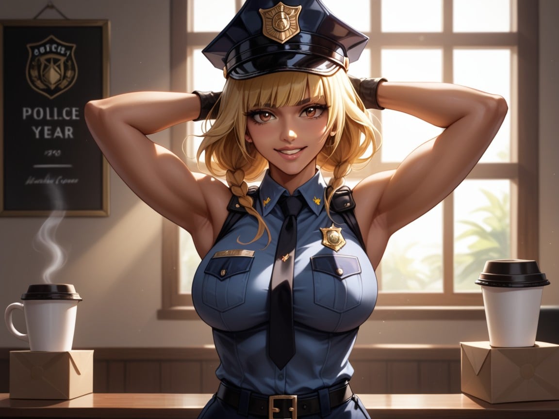 Small Breast, Police Officer, Fit Breasts Hentai AI Porn