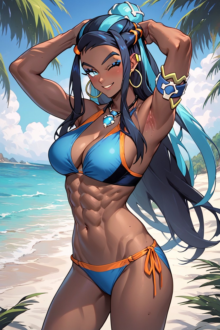 Blue Bikini, 眨眼, 運動型AI黃漫