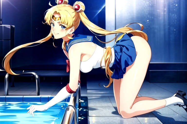 Full Body, Bending Over, Sailor Moon Shemale AI Porn