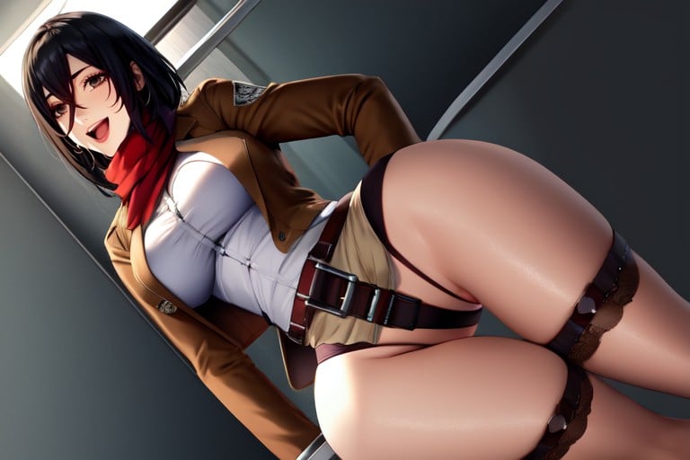 Tierna, Desvistiéndose, Mikasa Ackerman (attack On Titan)Porno AI