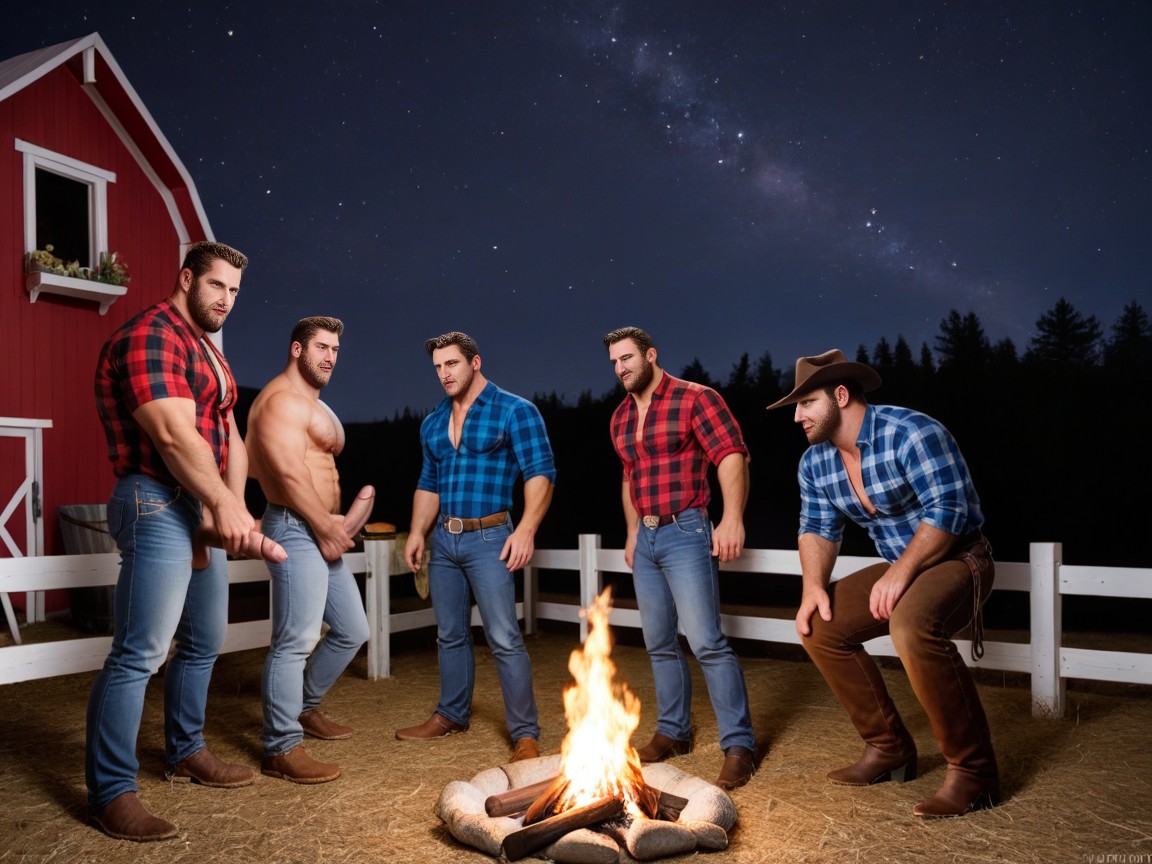 Blue Flannel Shirts, Flannel Shirt Open, Thick Moustaches ИИ гей порно