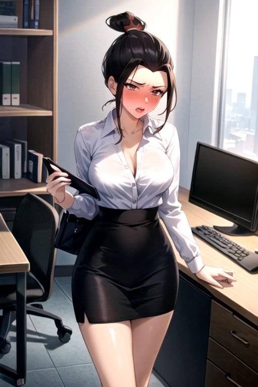 Skinny, 20+, Office AI Porn