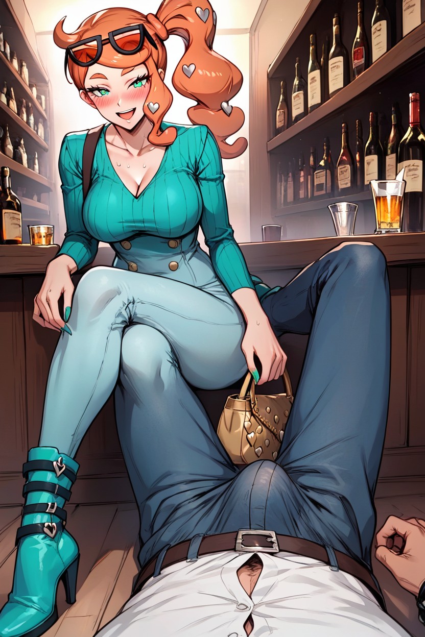 Handbag, Hair Ornament, Eyes Half Closed Hentai AI Porn