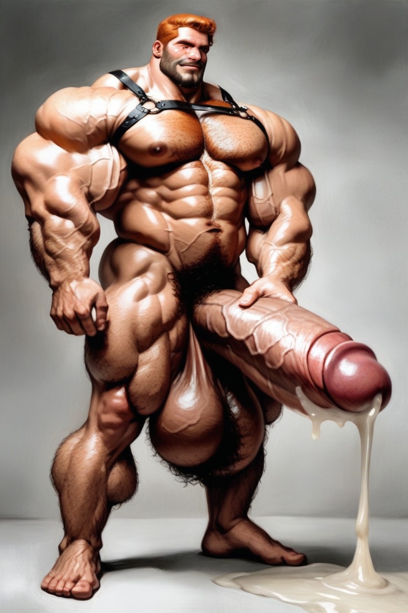Large Veins, Hyper, Muscular AI Gay Porn