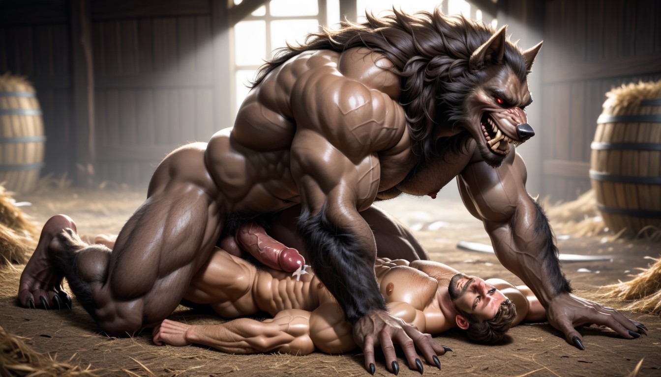 Nipples, Anthro Art Werewolf, Big Hairy Nutsack AI Gay Porn