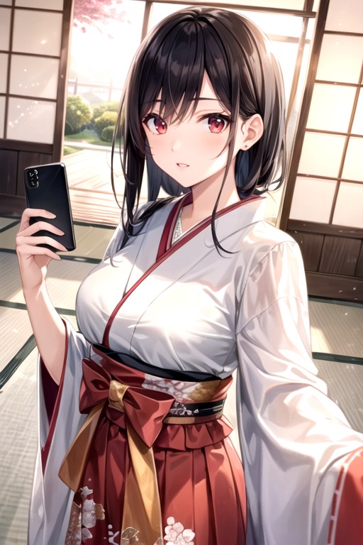 Selfie, Intérieur, TatamisPorno IA Hentai