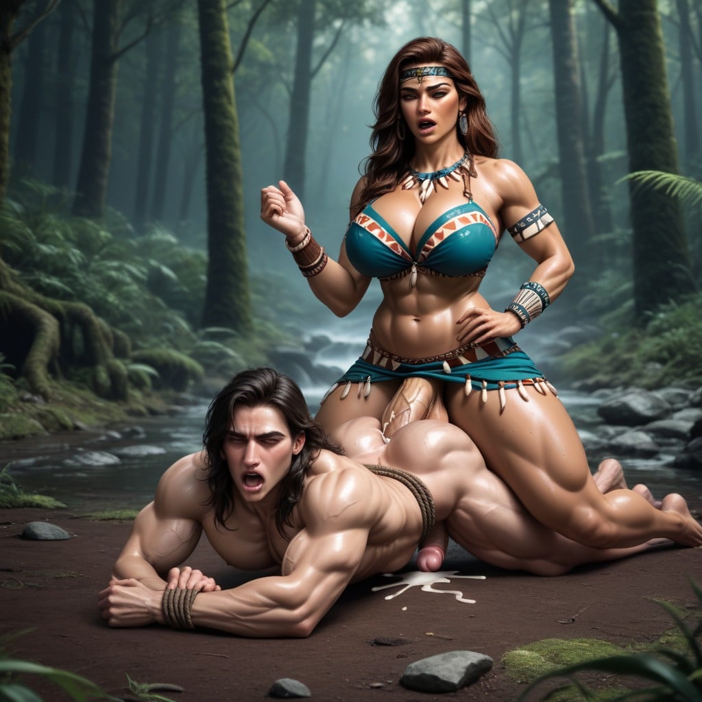 Thick Thighs, Futa Ft Tall, Amazon Sized Woman Shemale AI Porn