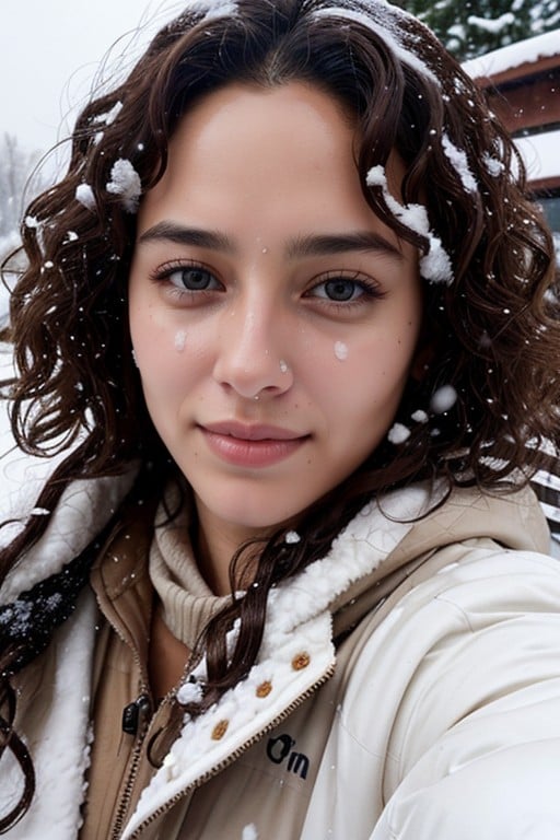 Ojos Marrones, Nevado, SudadaPorno AI Asiático