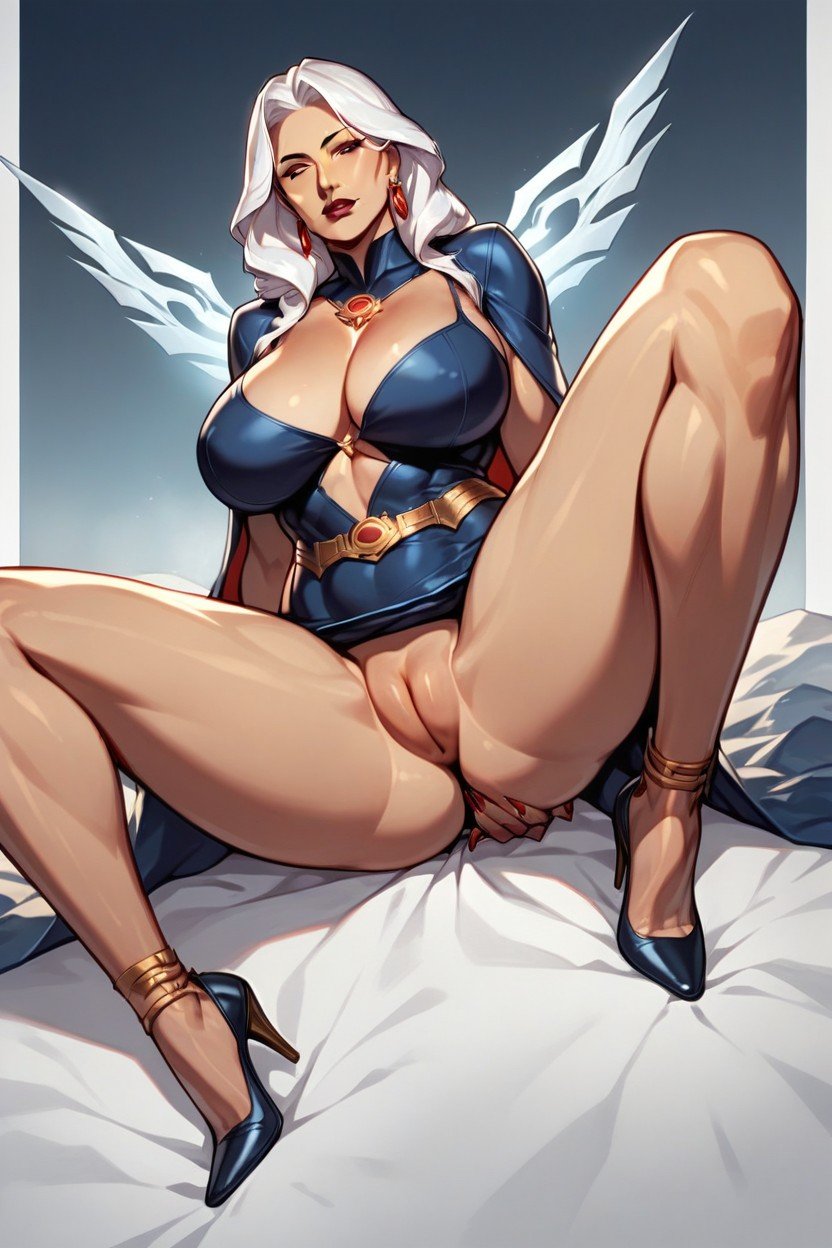 Cleft Of Venus, Mystic From Marvel, Spreading Her Legs Hentai AI Porn