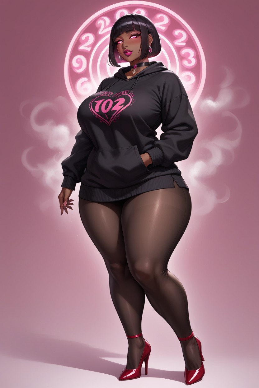 Pink Lip, Dark Pantyhose, Thick Lips Hentai AI Porn