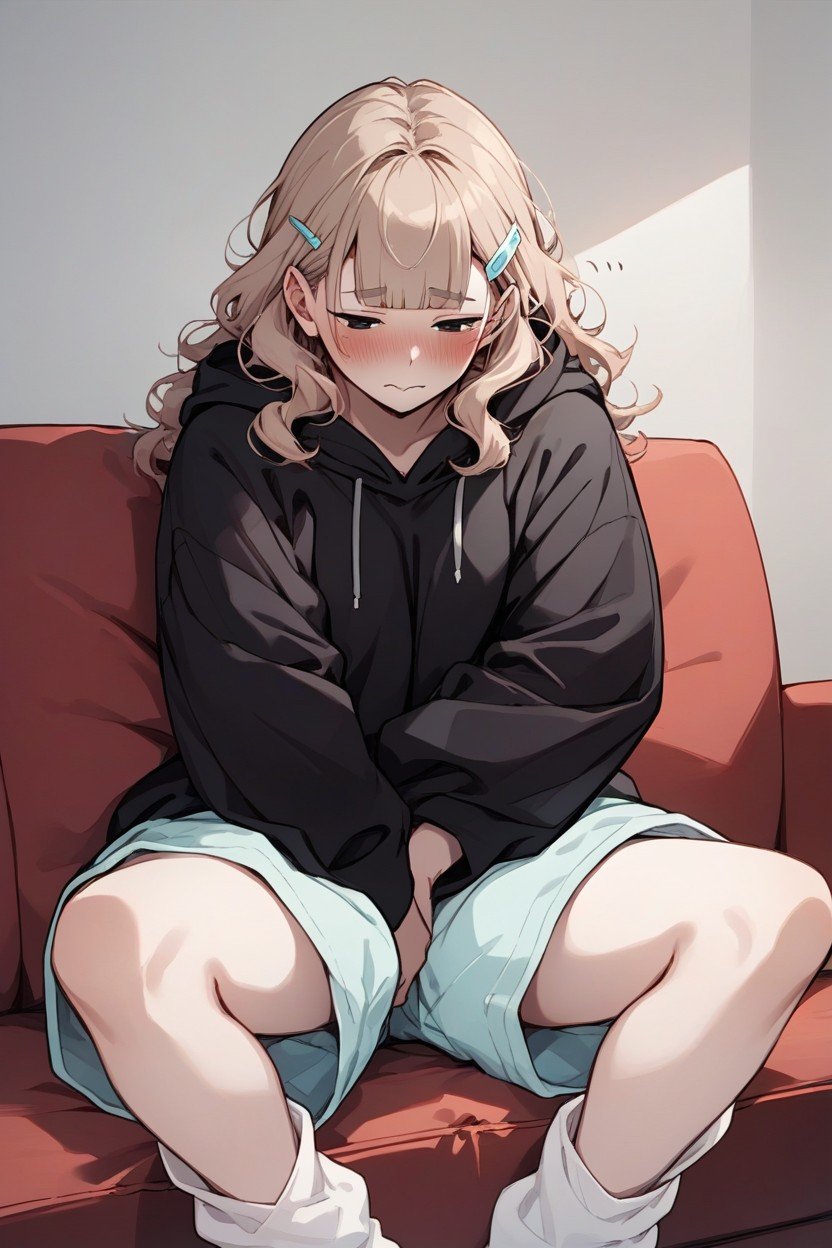 Blush, Oversized Hoodie, Black EyesPorno AI Hentai