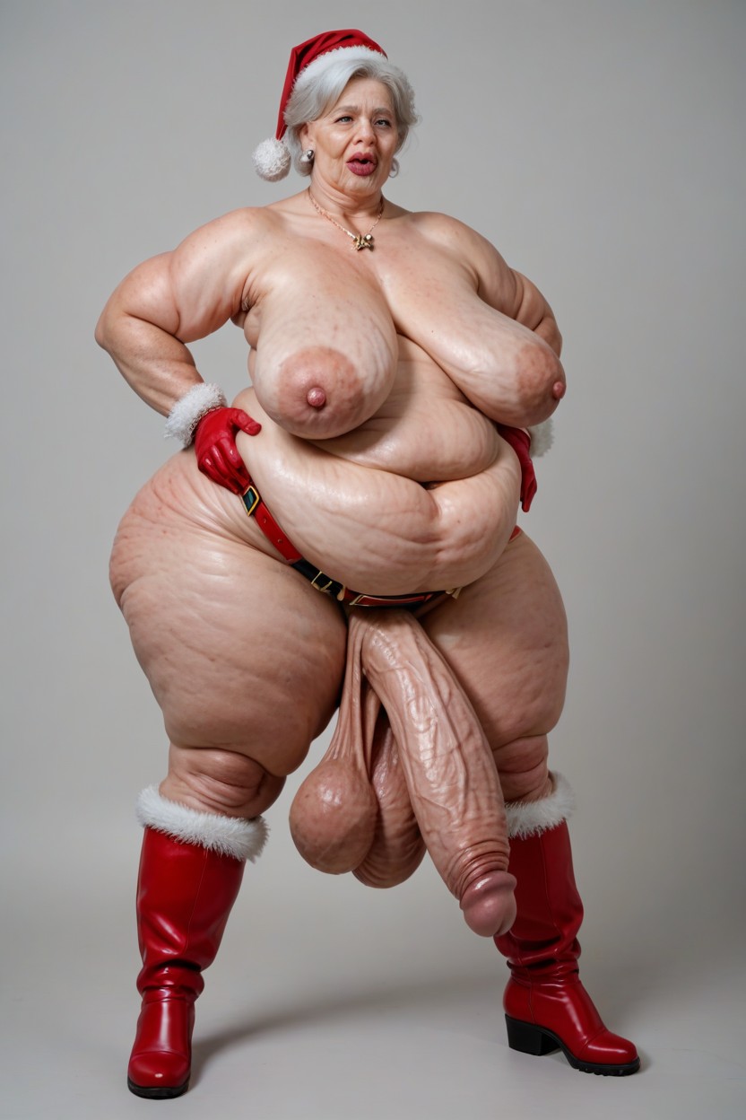 Belly Expansion, Hands On Hips, Erect Cock Shemale AI Porn