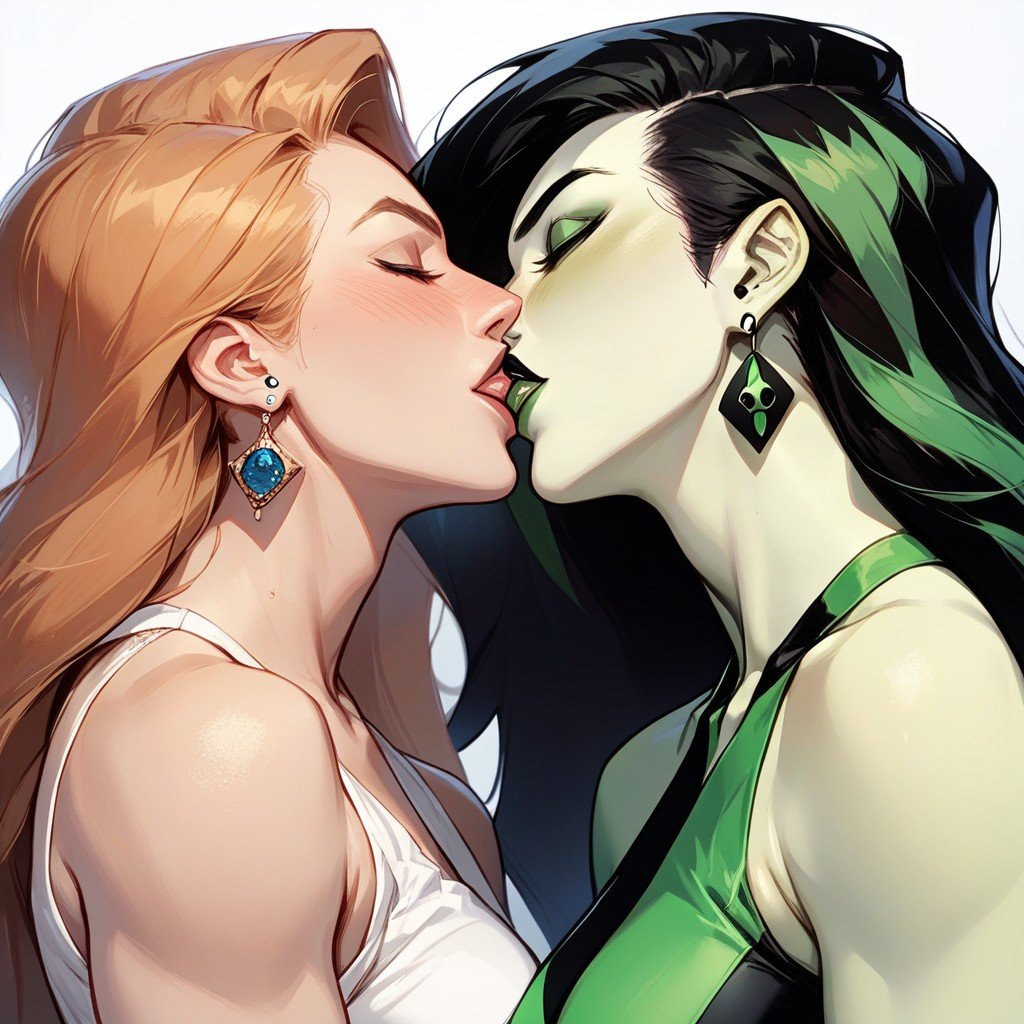 Ultra Detailed, Ultra Close Up, Lesbian Kissing퍼리 AI 포르노