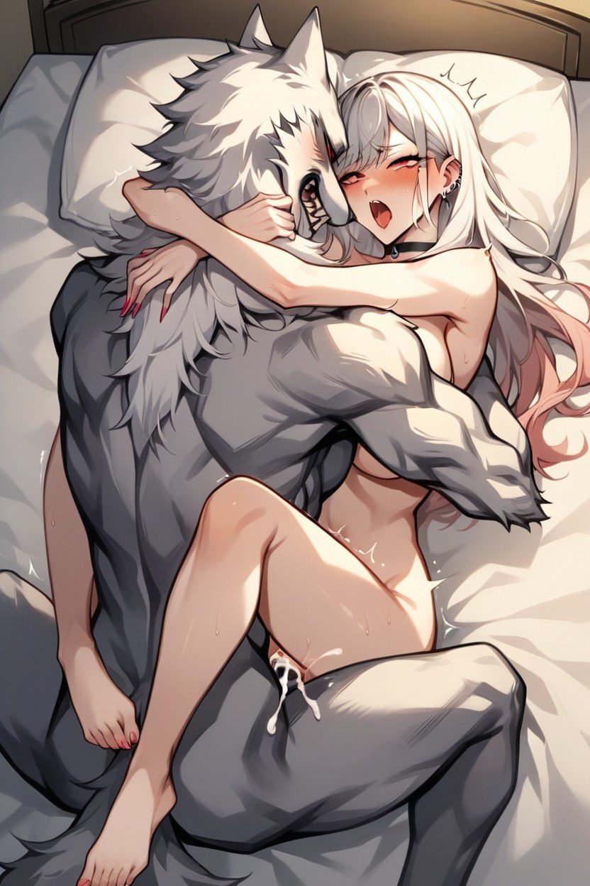 In Bed, Moaning, Pinned DownAIポルノ