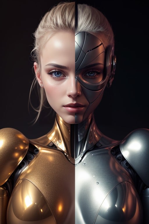 Robot Humanoid, Double Penetration, FacelessAI 포르노