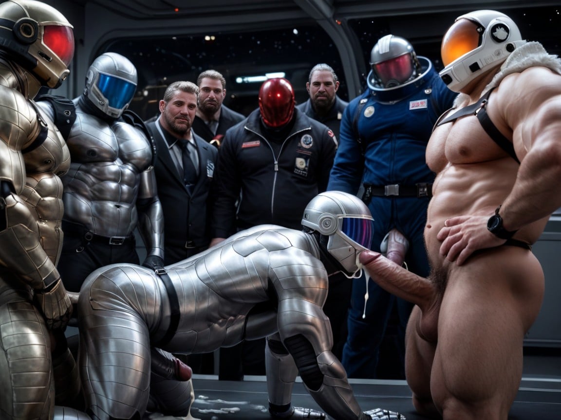 Harness, Laser Eyes, Cum AI Gay Porn