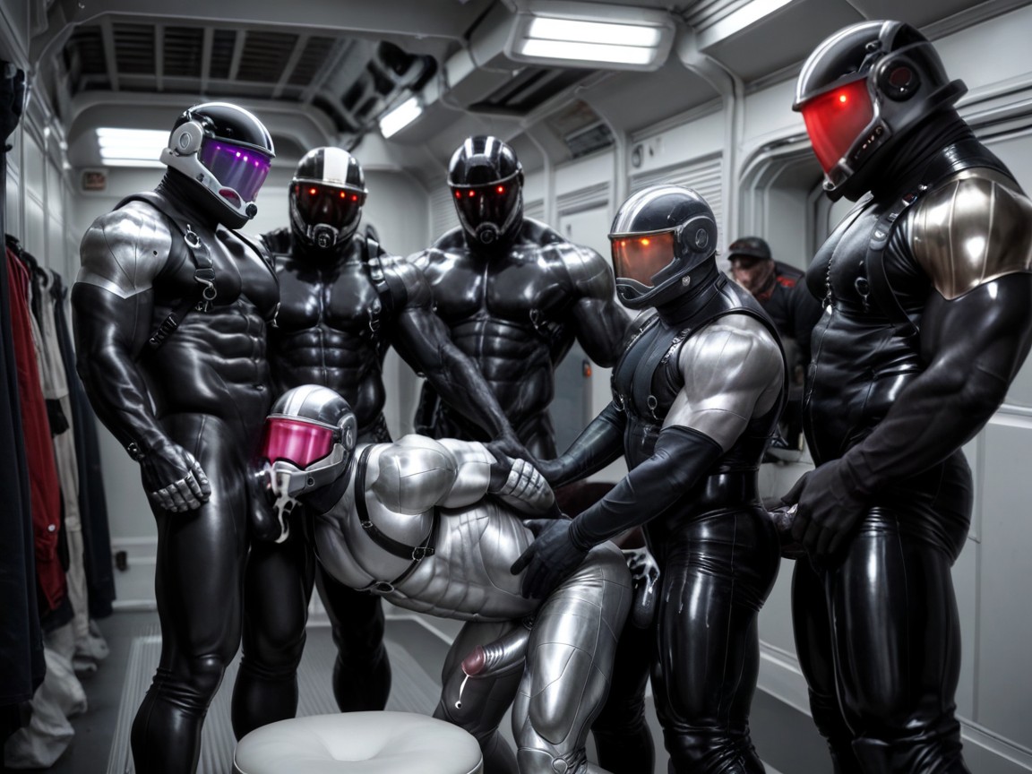 Outer Space, Harness, Space Station AI Gay Porn