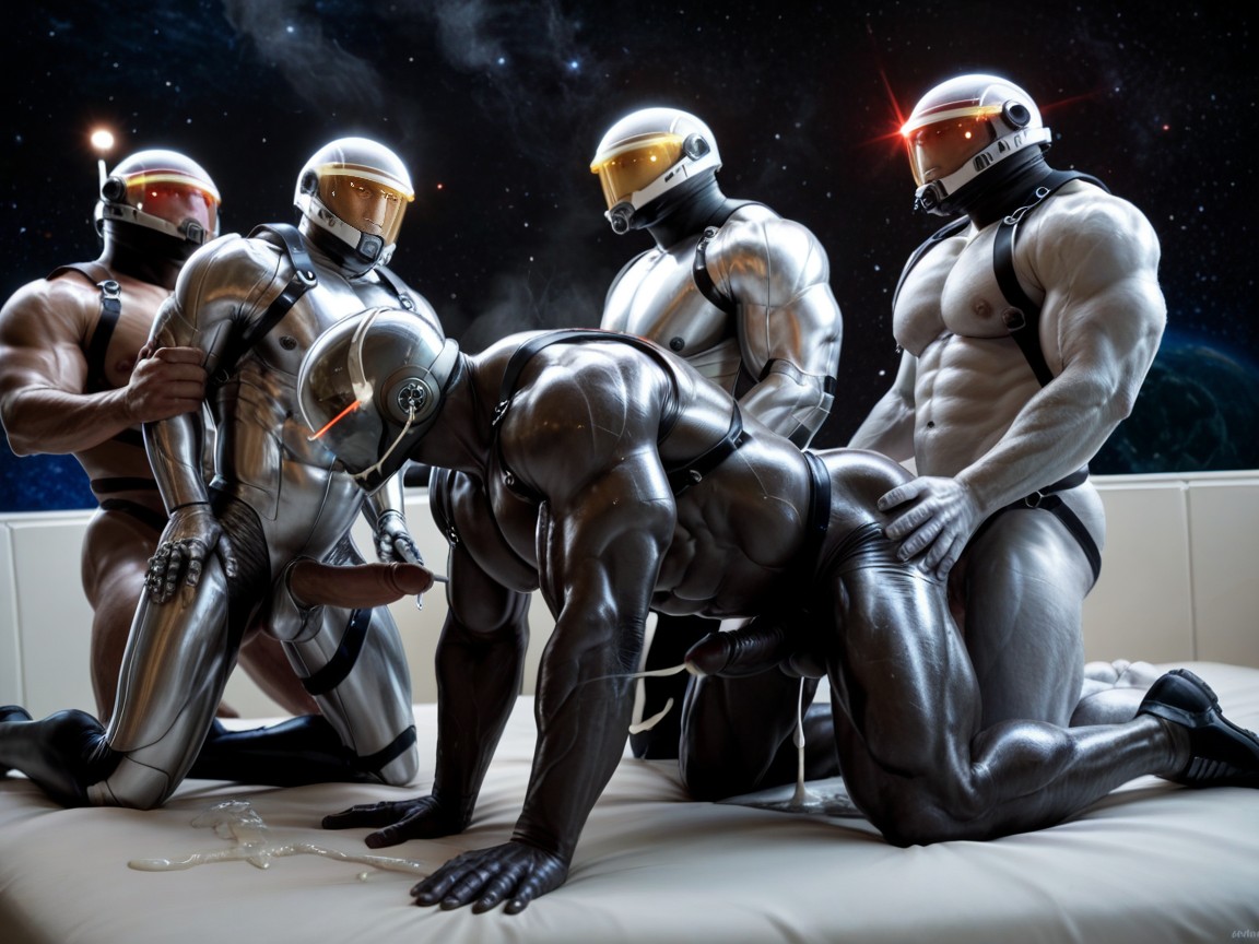 Fucking, Outer Space, Oily Skin AI Gay Porn