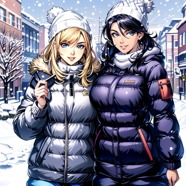 Thick Eyebrows, Comic, Winter Coat AI Porn