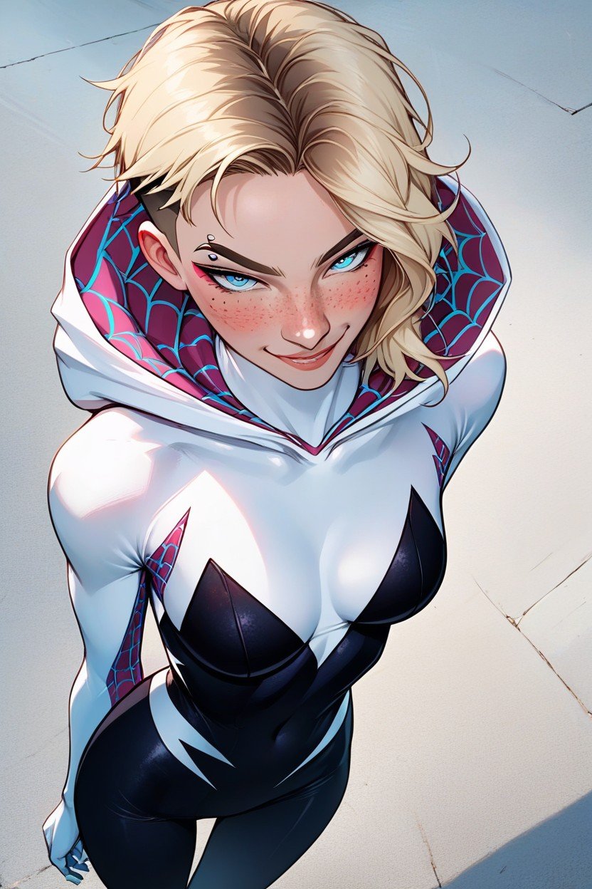 Spider Gwen, Tir À La Taille, Thick TorsoPorno IA Furry