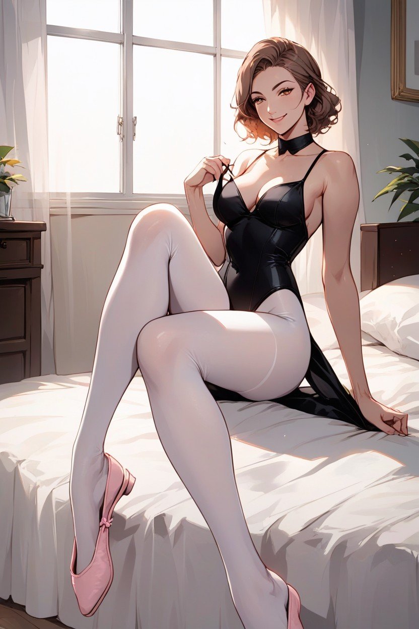 Perky Breasts, Medium Hair, Hotel RoomAI黄漫