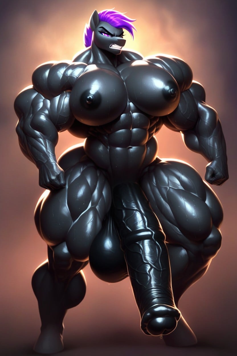 Black Penis Pony, Extreme Muscular, Penis Furry AI Porn