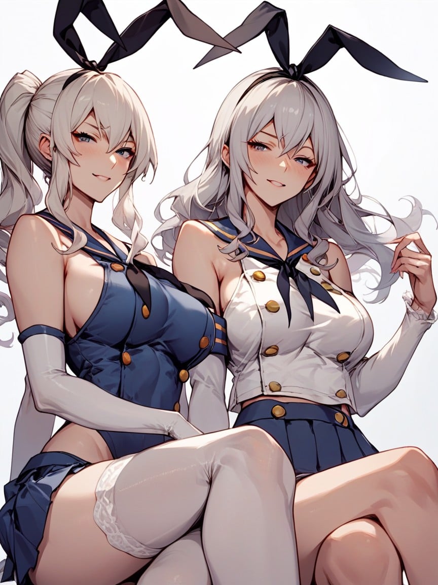 Silver-haired Kashima From Kancolle, Females, Blonde -haired Shimakaze From KancolleAI黄漫