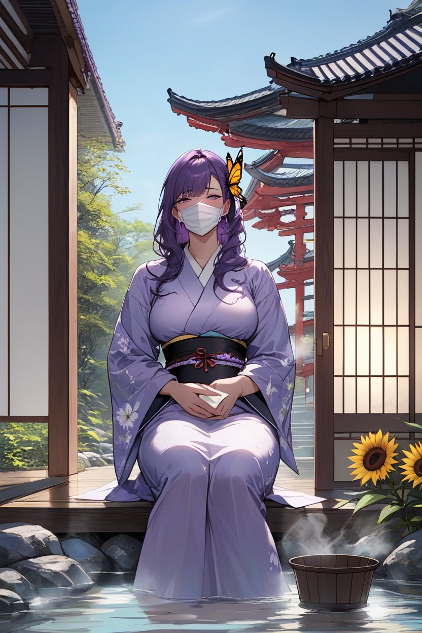 Smoke From A Mosquito Coil, Expressive Eyes, Wind Chimes Hentai AI Porn