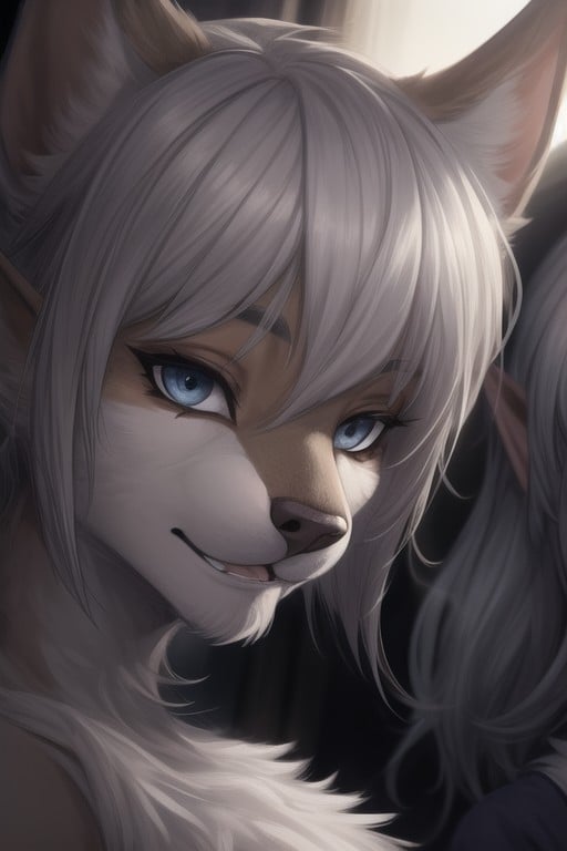 Ash Hair, 2 People, Very Short Hair Furry AI Porn