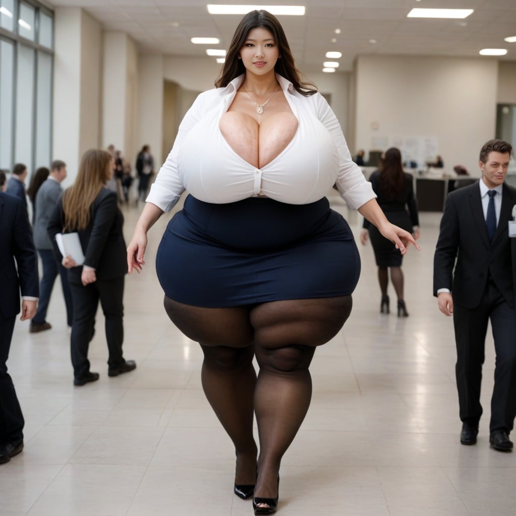 Extreme Huge Massive Hyper Breasts, Huge Bulge On Skirt, Ssbbw AI 포르노