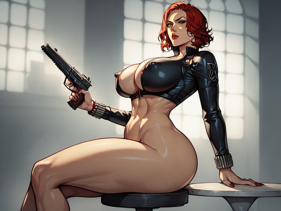 Waist, Black Widow, Body Shemale AI Porn