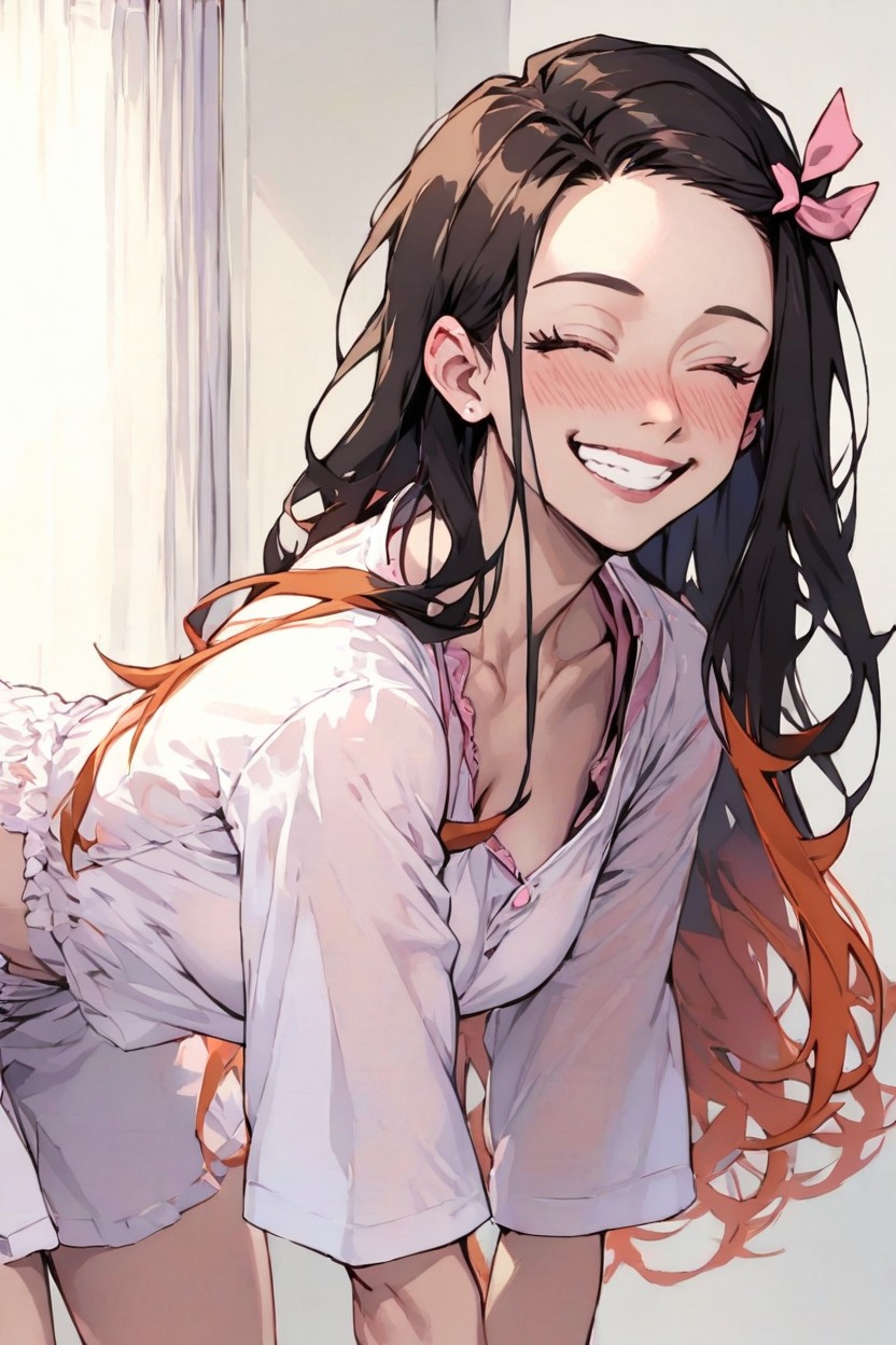 Kamado Nezuko, Nu, Corações De Amor Hentai IA pornografia