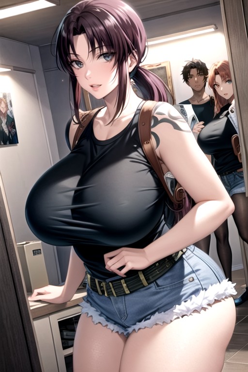 60+, Revy (black Lagoon), Sein NaturelPorno IA Hentai