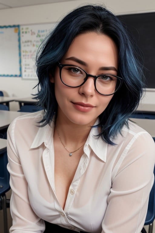 Black Nylons, Blue Hair, CandidFurry KI Porno