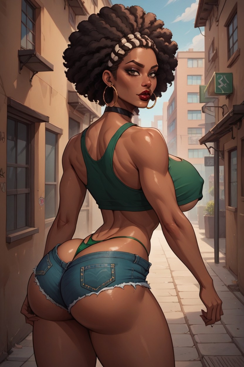 African, Brown Eyes, Bimbo Lips Hentai AI Porn