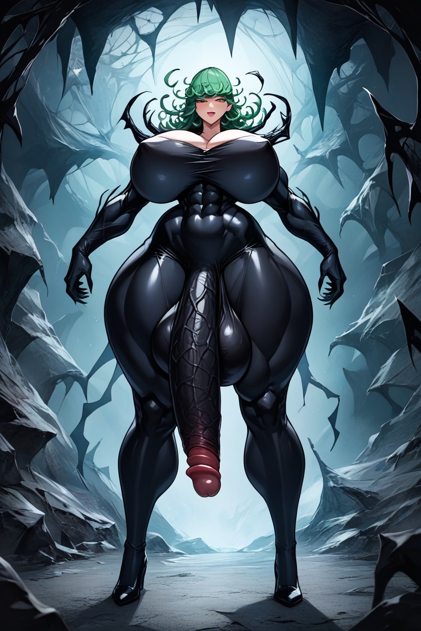 몸보다 큰 음경, Tatsumaki Suit Fusioned Venom Suit, Black Spider Webs헨타이 AI 포르노