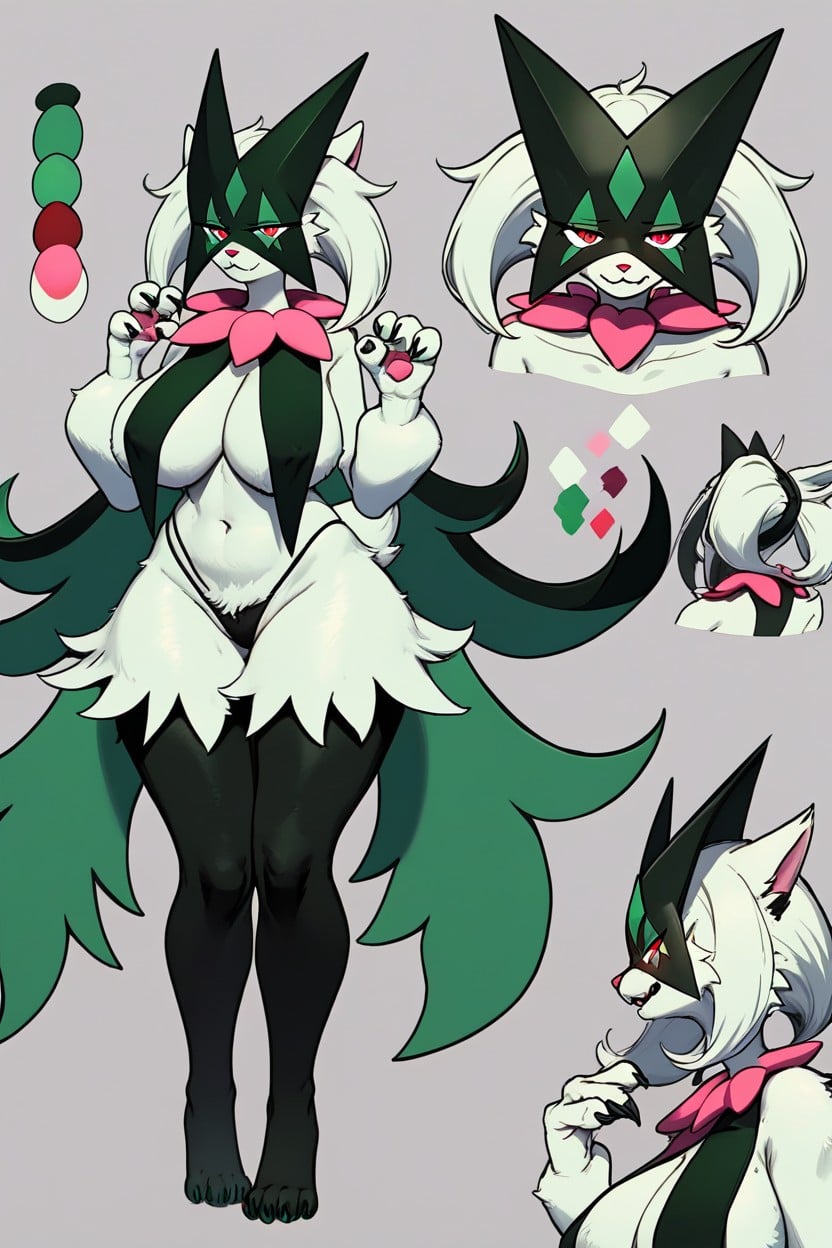 Mint Color Beans, Tall Woman, 18+ Furry AI Porn