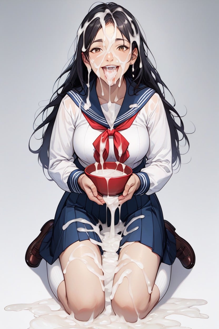 Excessive Cum In Mouth, 棕色眼睛, 苗條 AI黃片