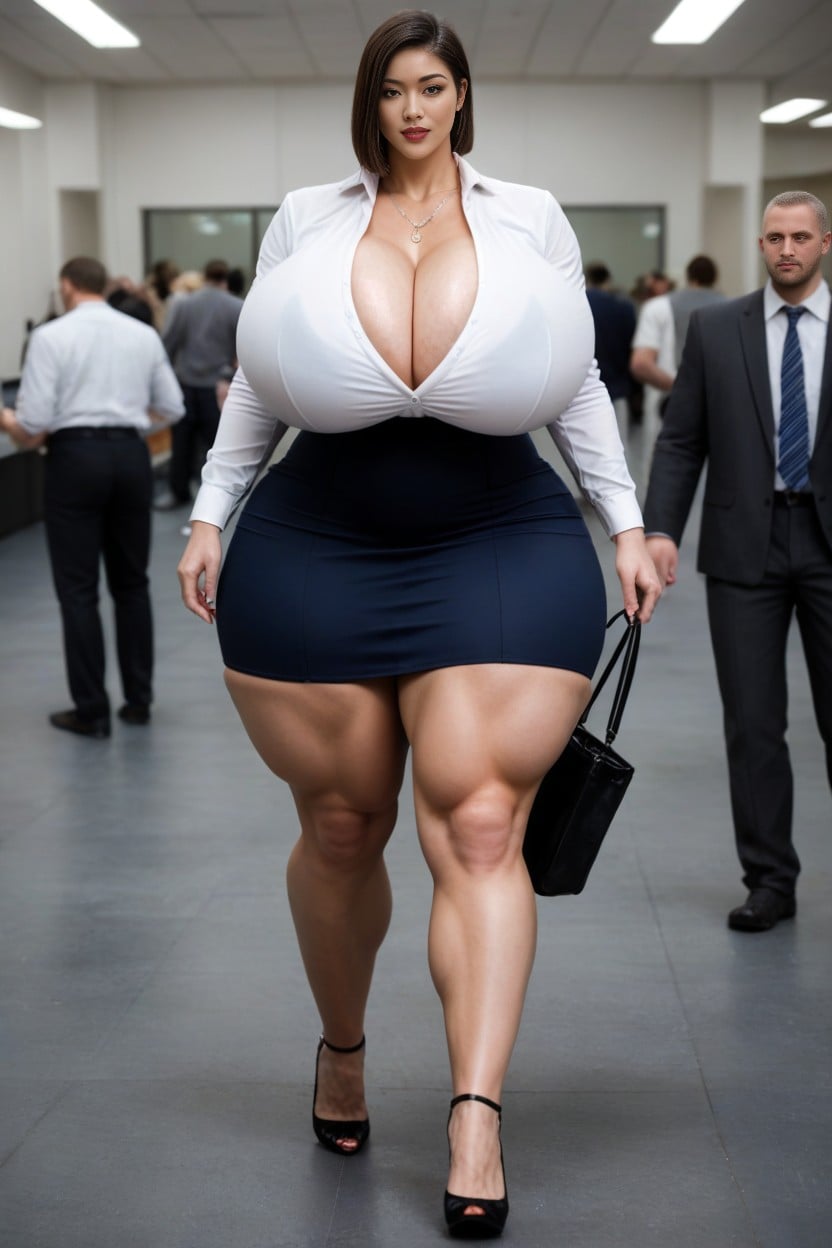 In The Office, Veiny Breasts, 하이퍼 하체 무거운 AI 포르노