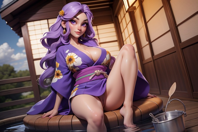Elegant, Under The Veranda, Japanese Style Clothing Hentai IA