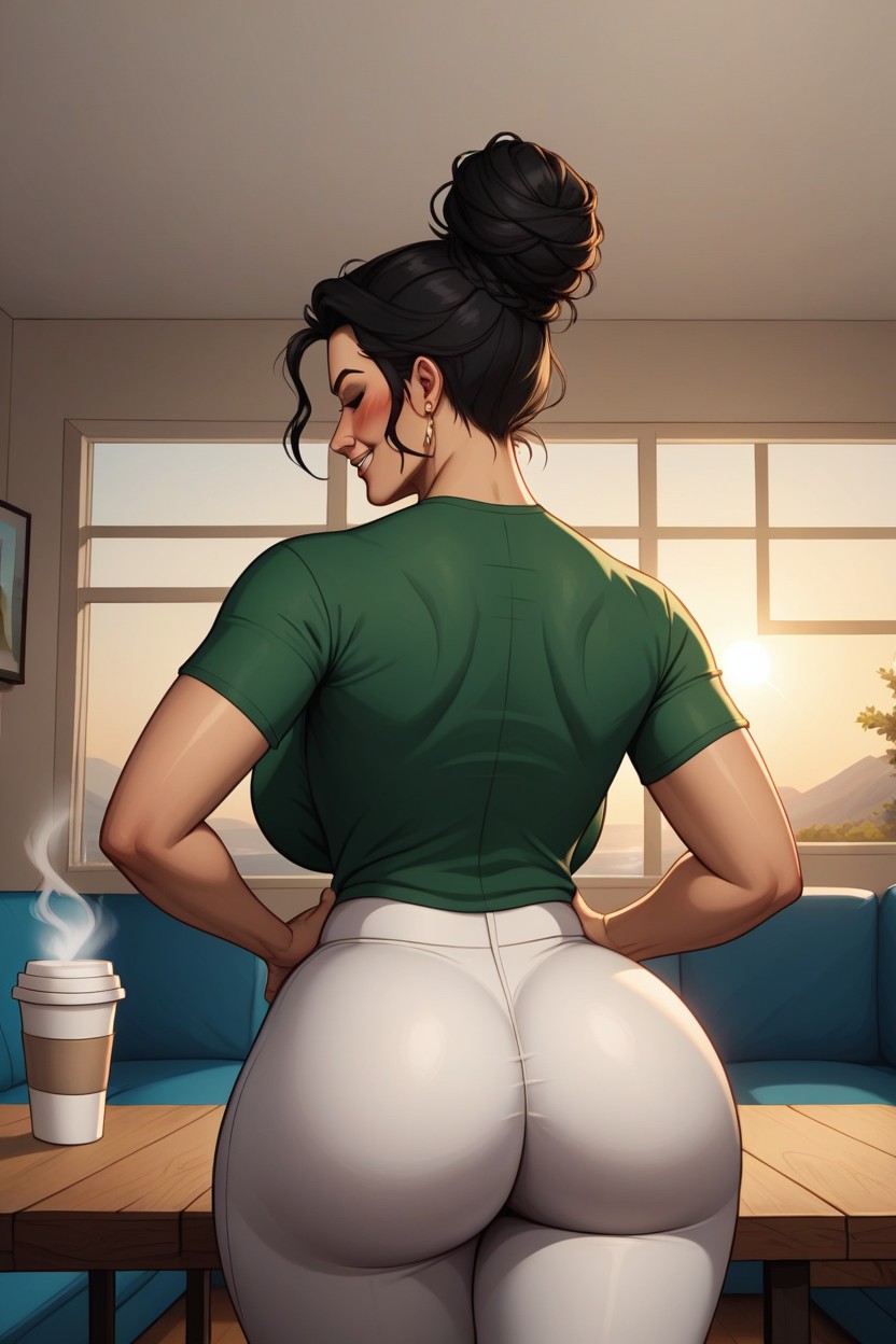 장난스런 얼굴, 큰 엉덩이, Milf AI 포르노