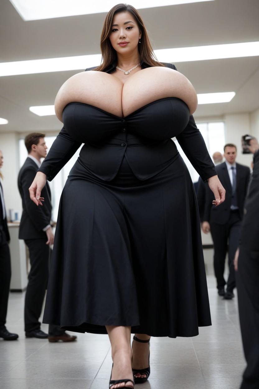 1 Person, Walking Fast, Black Suit AI Porn