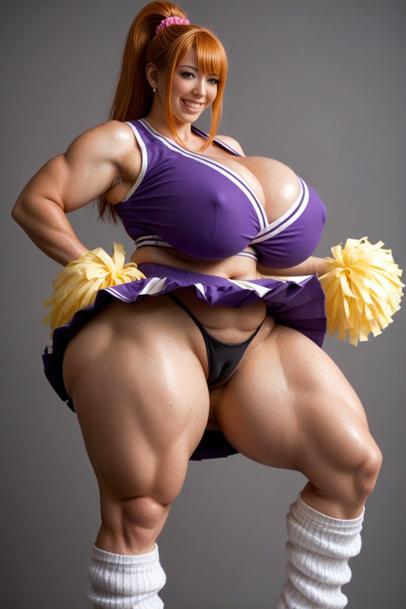 Exaggerated Wide Hips, Impossibly Thick Thighs, One Ssbbw Bbl Goddess AI 포르노