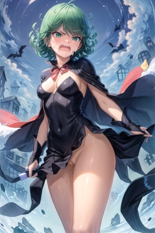 Small Breast, Tatsumaki (one Punch Man), Lifting Skirt Hentai AI Porn