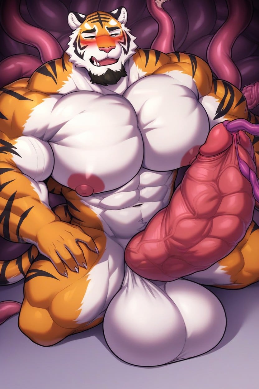 Enormous Crotch Penis Bulge, Body Invasion, Massive Pecs Furry AI Porn