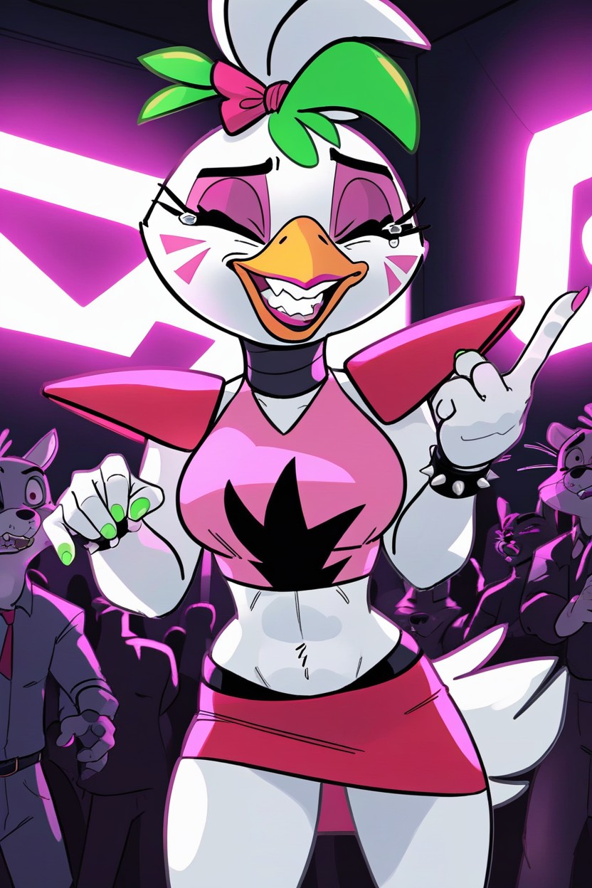 Clenched Teeth, Neon, Crying Furry AI Porn