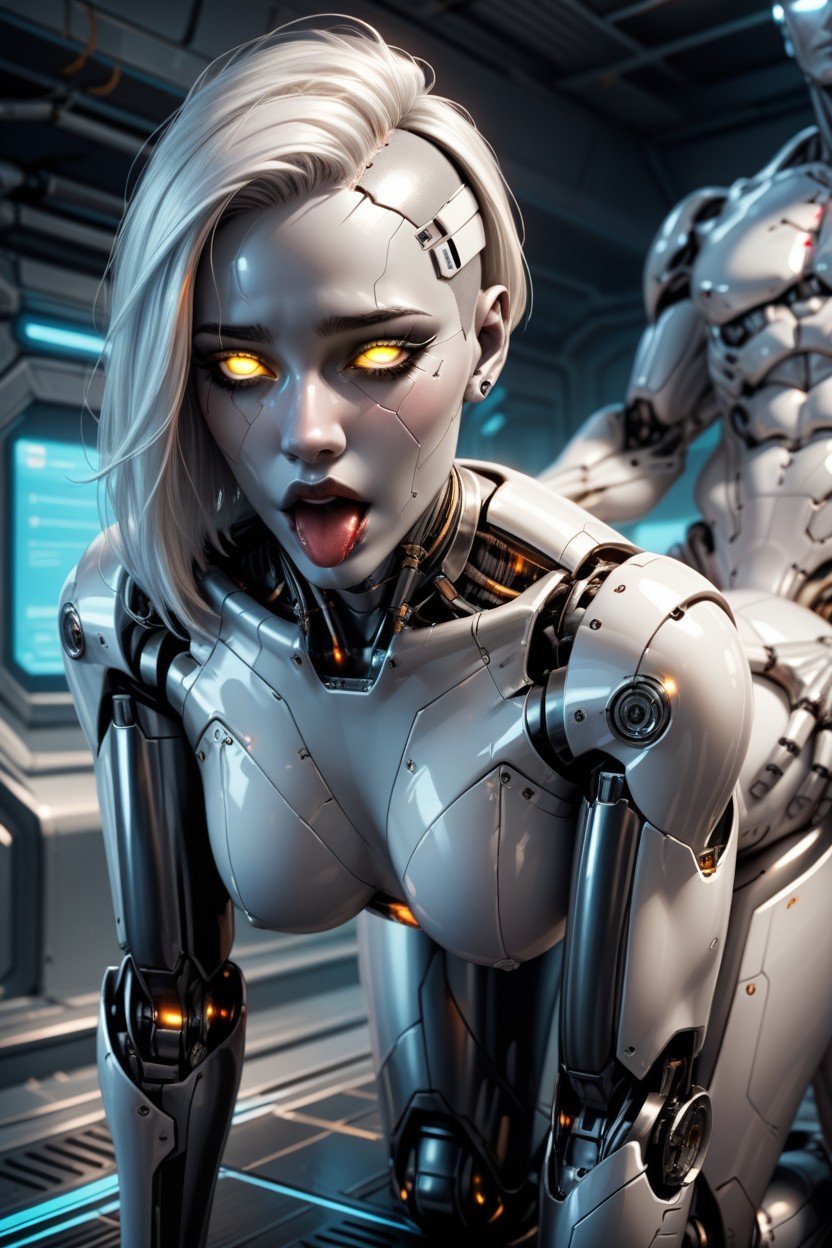 Glowing Eyes, Robot Sex, Ahegao Pornografia de IA