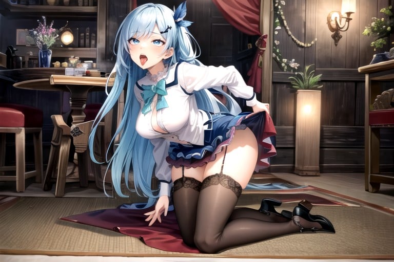 Aqua (konosuba), Ahegao, Full Body Hentai AI Porn